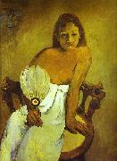 Paul Gauguin Donna col ventaglio Spain oil painting artist